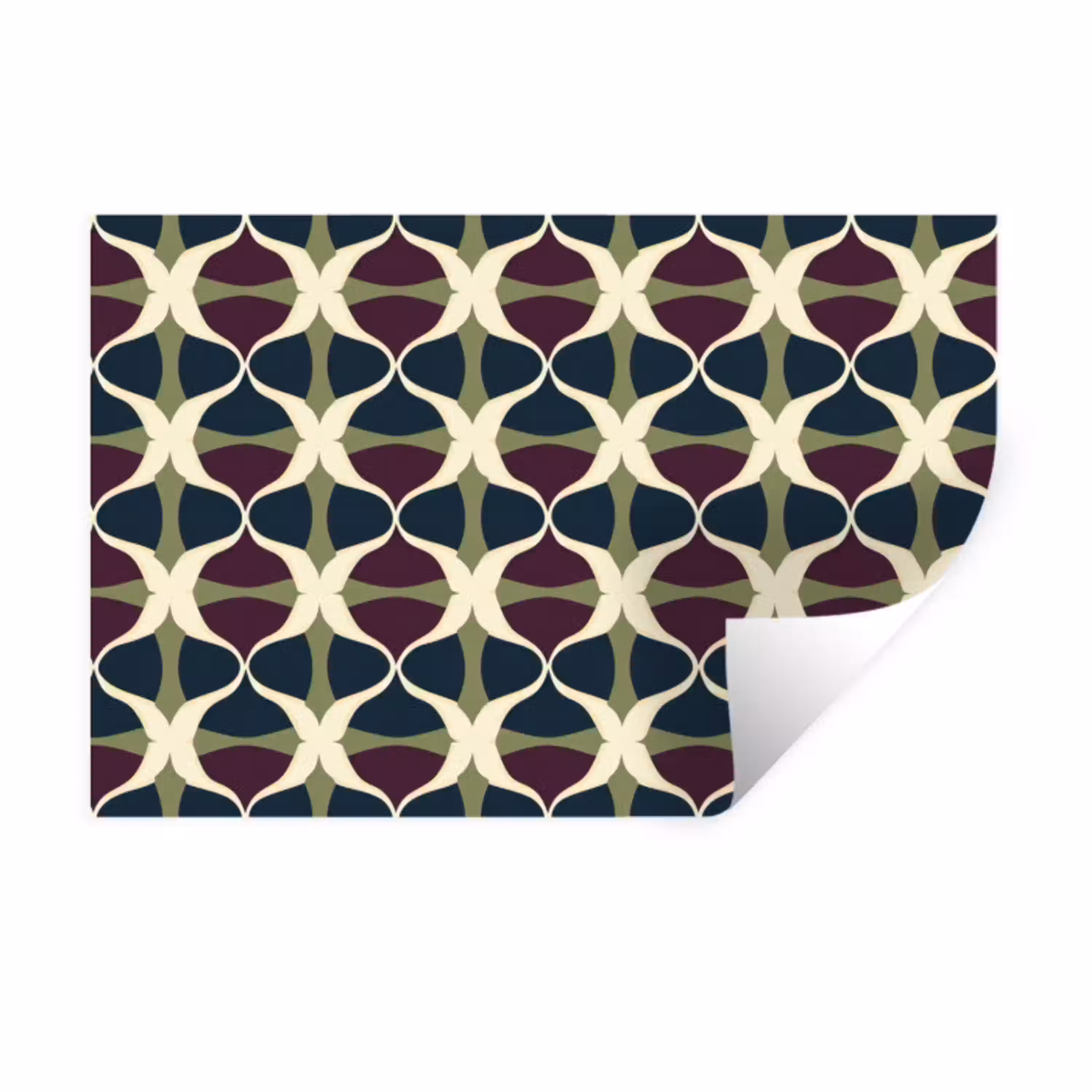 Abstract - Retro - Kleurrijk Muursticker klein 286 -3d
