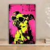 Hond - Zonnebril - Roze - Art canvas 2cm klein -sfeer1