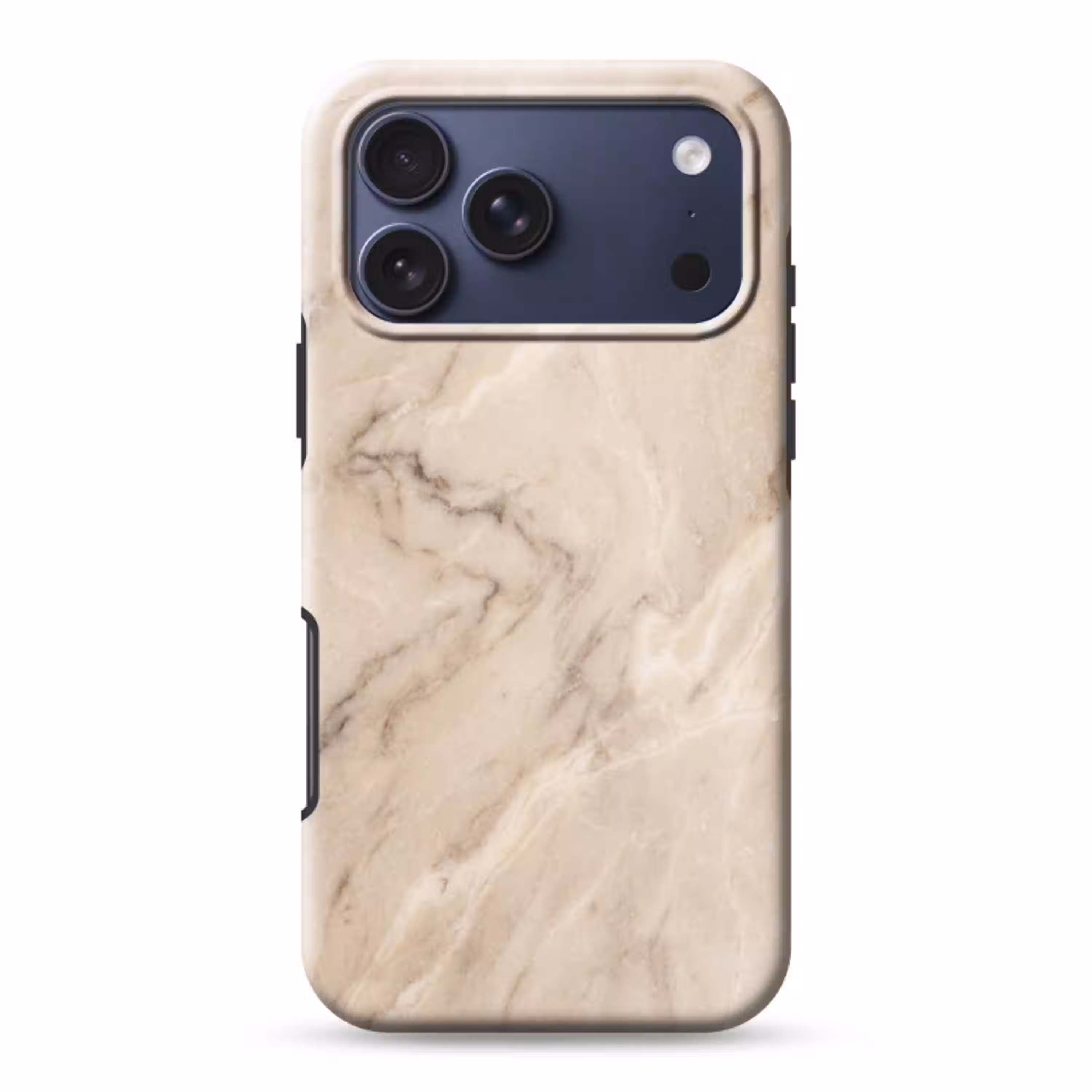 Marmer - Patroon - Abstract - Modern - Beige Toughcase MagSafe Apple iPhone 17 Pro Max klein -3d