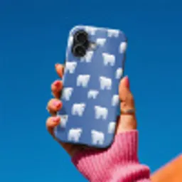 IJsbeer - Patroon - Blauw Toughcase MagSafe Apple iPhone 17 klein 1017 -Sfeer1V