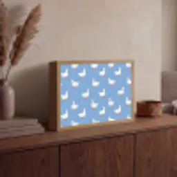 Ganzen - Elegant - Blauw Light Box met batterij (Wandlamp) middel 907 -sfeer2