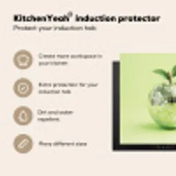 Groen - Disco - Decoratie - Appel Inductie beschermer vinyl 3mm middel -vsfeer2_ENG