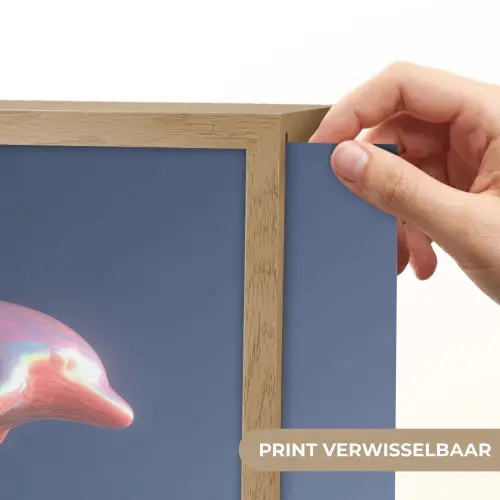 Dolfijn - Roze - Astronaut Light Box met batterij (Wandlamp) middel -USP_websiteprintNL