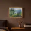 Bloemen - Meer - Bergen - Groen Light Box met batterij (Wandlamp) middel -sfeer4