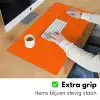 See the good - Paars - Oranje - Smiley Muismat XXL klein -sfeer3