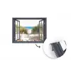 Doorkijk - Strand - Zee - Zand - Water - Helmgras - Duinen fotobehang vinyl groot -3d