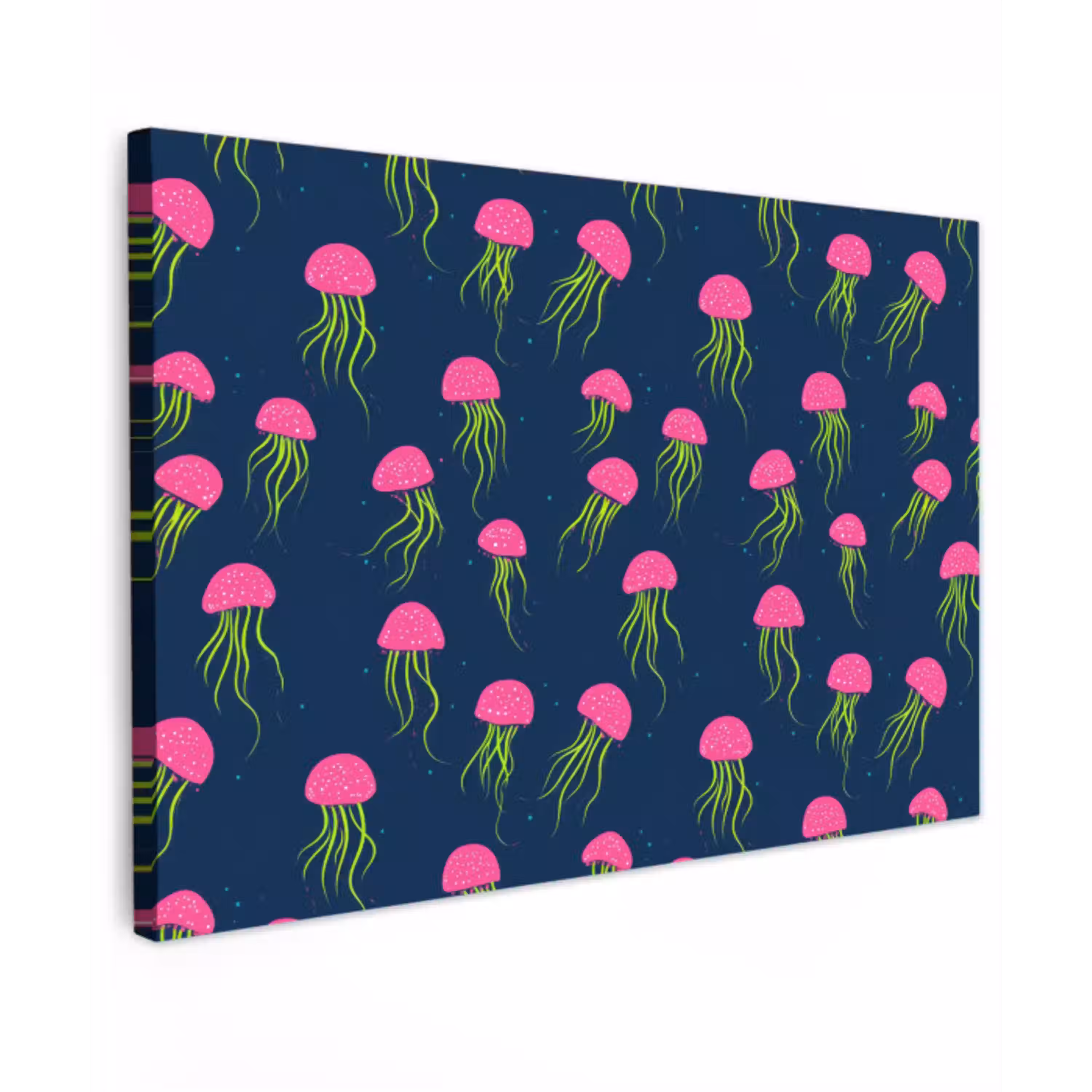 Kwallen - Diepzee - Neon canvas 2cm klein 34 -z3d