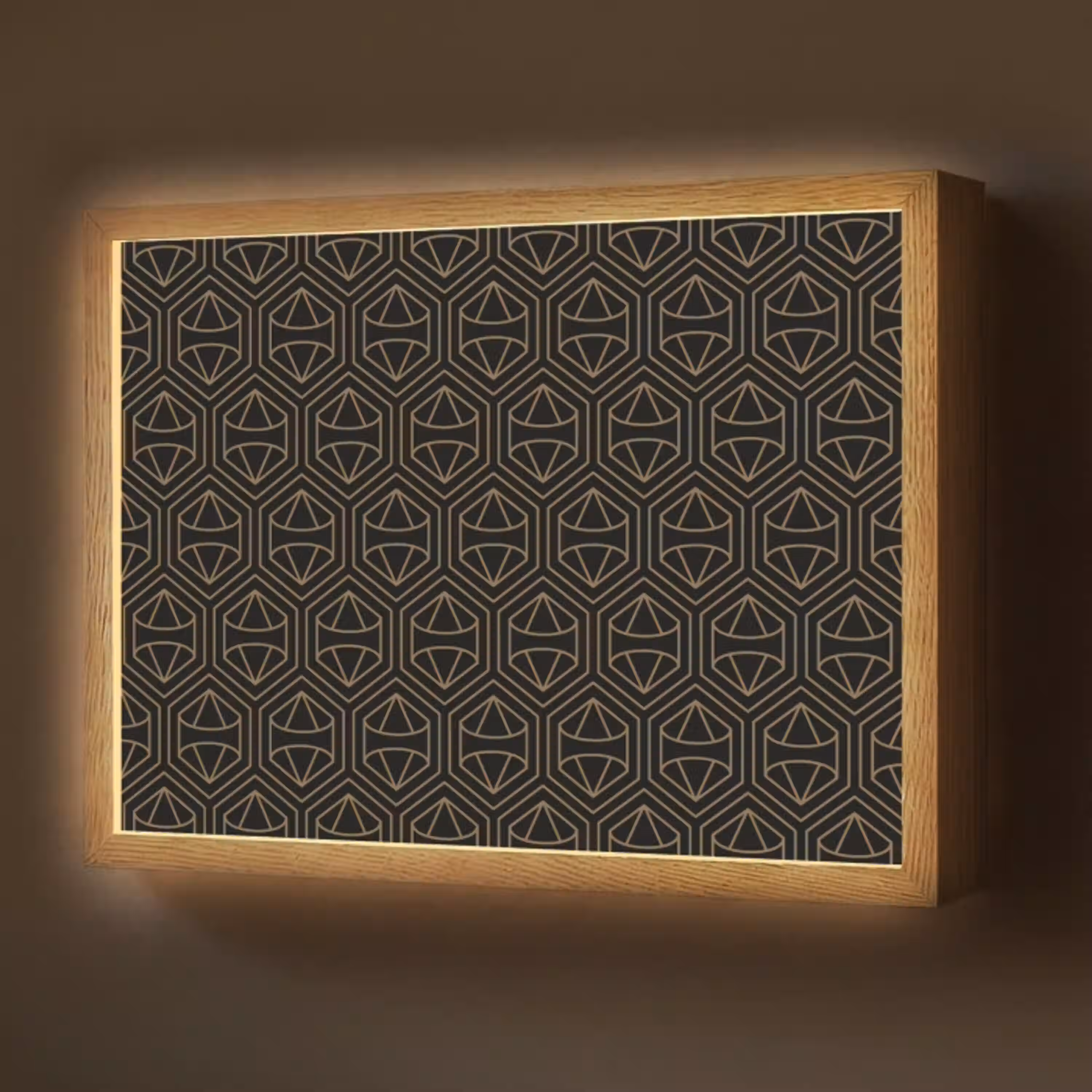 Goud - Zwart - Diamant Light Box met batterij (Wandlamp) middel 907 -z3d_website