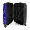Roze lijnen op kobaltblauw NBS - Handbagage koffer - Volwassenen Unisex middel -binnenkant