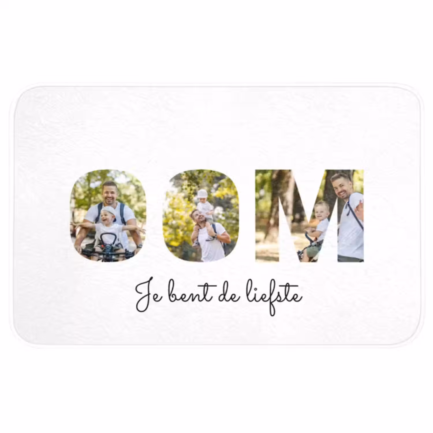 Gepersonaliseerde Wc Mat - Oom - Lettercollage