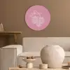 Frambozen - Steel - Getekend - Roze Akoestische PET Vilt - Rond klein -sfeer1