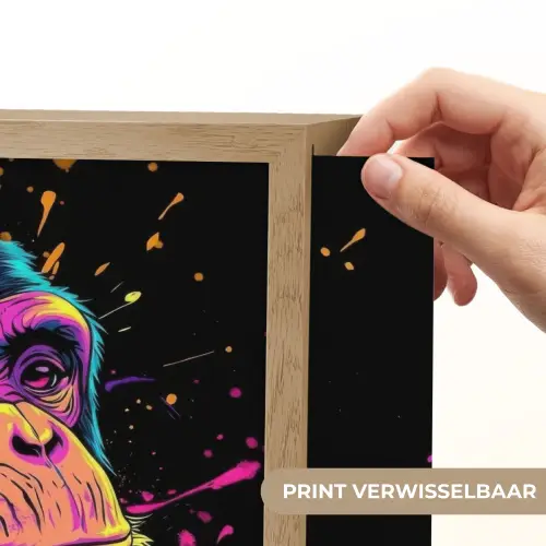 Aap - Verf - Neon - Kleur Light Box met batterij (Wandlamp) middel -USP_websiteprintNL