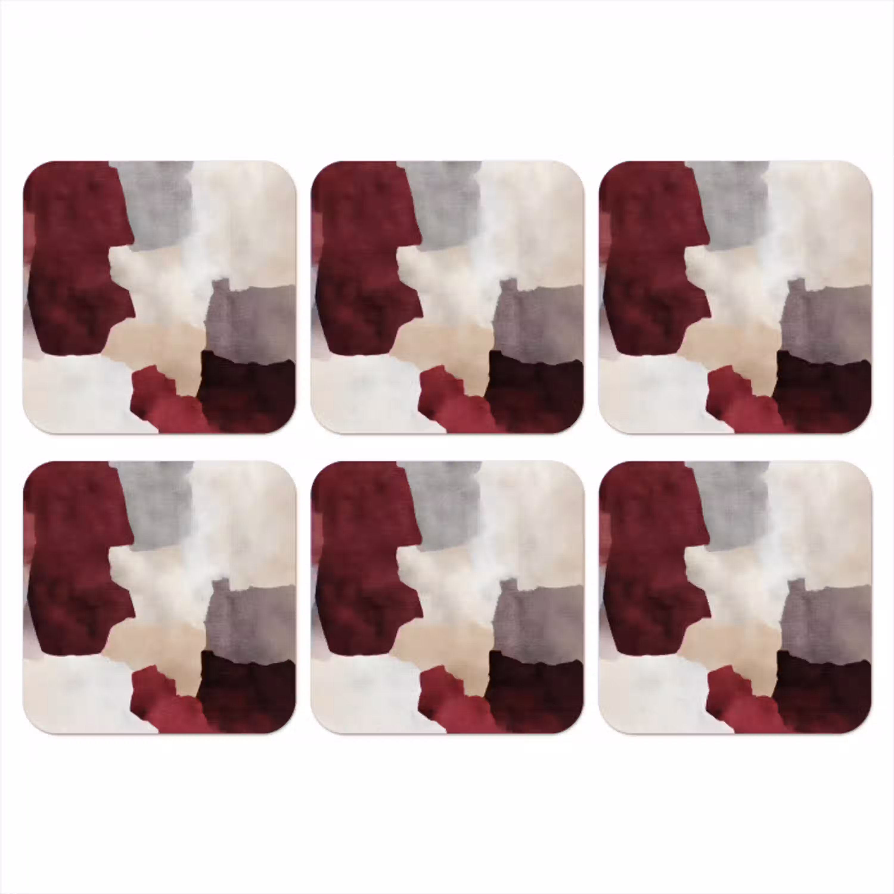 Abstract - Kleurbakken - Rood onderzetter kurk middel -3d