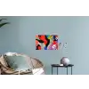 Abstract - Vormen - Kleuren - Stippen Muursticker klein -plant
