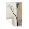 Wabi sabi - Plant - Beige Muursticker klein -3d