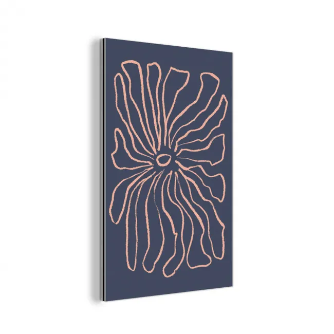 Bloemen - Bohemian - Roze - Pastel aluminium wit klein -3d