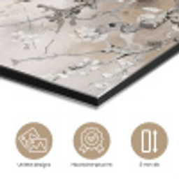 Amandelbloesem - Kunst - Van Gogh - Beige - Abstract aluminium wit klein -closeup_NL