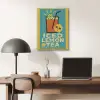 Ijsthee - Illustratie - Blauw - Citroen PET vilt klein -sfeer5