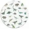 Dinosaurus - Groen - Jongens - Bruin - Kind - Patronen Wandcirkel kunststof plaat 5mm dik klein -3d