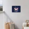 Vlinder - Maan - Bloemen - Sterrenhemel tuinposter los doek klein -sfeer8