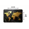 Wereldkaart - Goud - Marmer Placemat vinyl groot -specs
