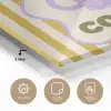 More coffee - Geel - Paars - Strepen - Mok plexiglas 5mm klein -sfeer2