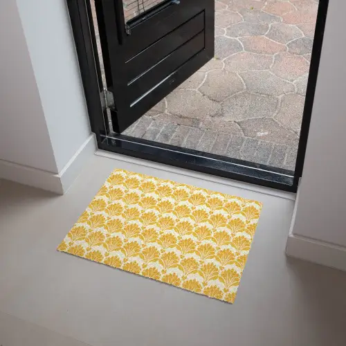 Patroon - Motief - Geel Deurmat klein 898 -sfeer5