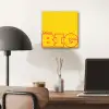 Dream big - Geel - Grafisch aluminium wit klein -sfeer5