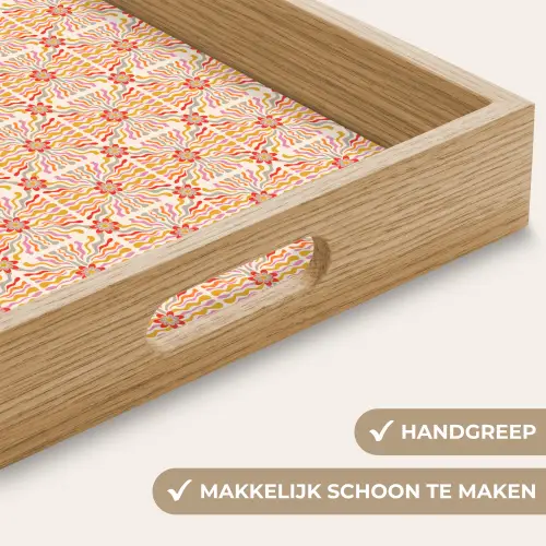 Patroon - Retro - Kleur Dienblad Rechthoek middel 911 -USP_HandgreepNL