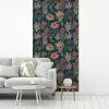 Botanisch - Patroon - Blauw fotobehang vinyl groot 64 -woonkamer