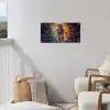 Astronaut - Neon - Oranje - Ruimte tuinposter los doek klein -sfeer8