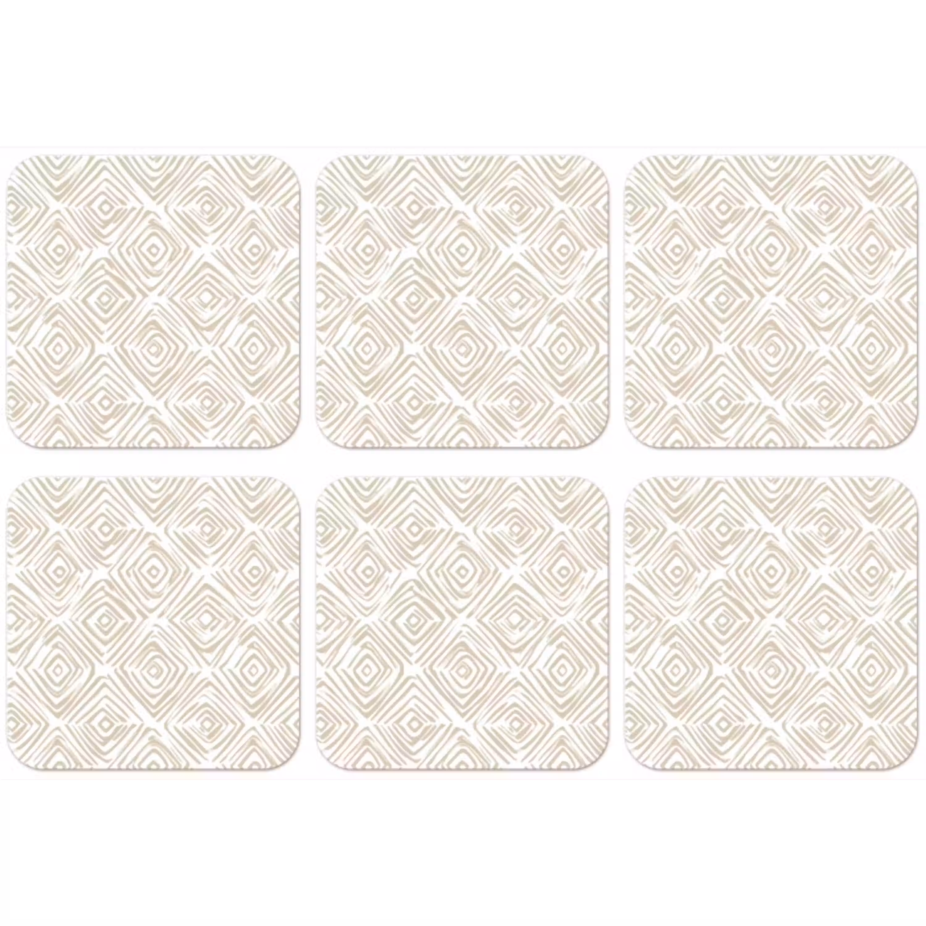 Abstract - Ruit - Beige onderzetter kurk middel 366 -zkaufland3dotto