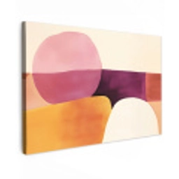 Vormen - Abstract - Kleurrijk Tuinposter op houten frame 2 cm dik klein -3d