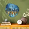 Skyline Toronto - Water - Stadslichten - Toren Wandcirkel Organisch Forex 3mm klein -sfeer2