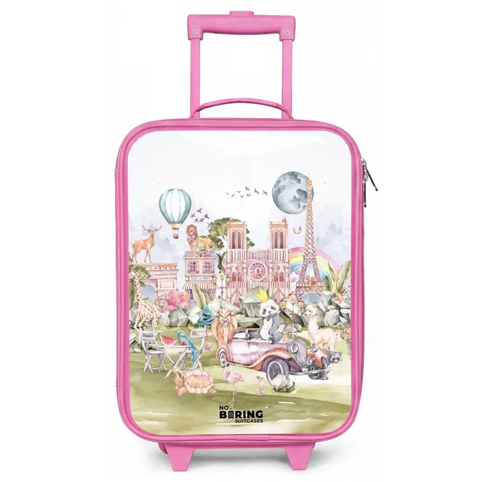 Dierlijke fantasiestad Kinderkoffer - Roze klein -zz3dotto