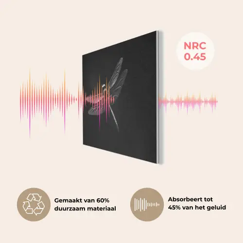 Libelle - Dieren - Zwart - Insect PET vilt klein -USP_NL
