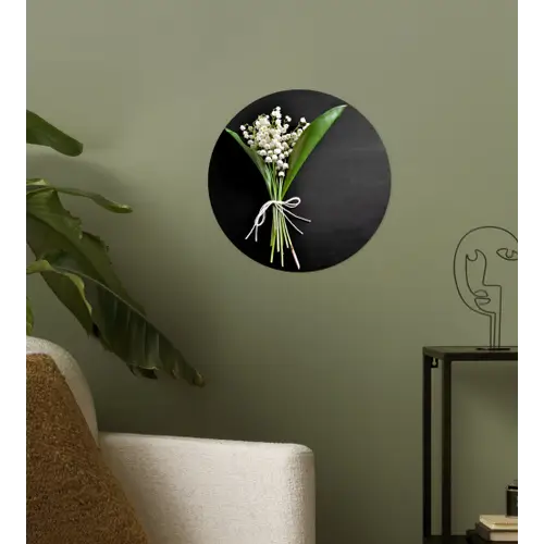 Lelietjes van dalen - Bloemen - Stilleven - Flora Wandcirkel behangsticker klein -sfeer2