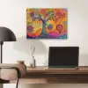 Boom - Levensboom - Abstract - Kleurrijk PET vilt klein -sfeer5