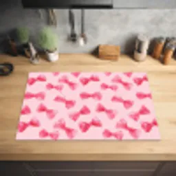 Strikken - Aquarel - Roze Inductie beschermer vinyl 3mm klein 276 -sfeer5
