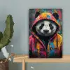 Graffiti - Panda - Jas - Kleurrijk canvas 2cm klein -sfeer4