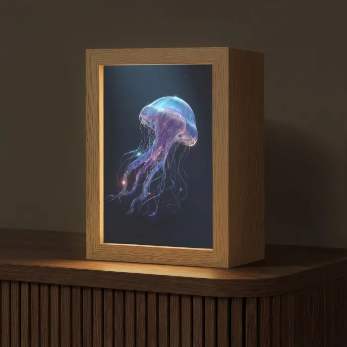 Tentakels - Kwal - Paars - Sprankeling Light Box met kabel (Tafellamp) klein -z3d_website
