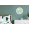 Wereldkaart - Realistisch - Blauw Wandcirkel aluminium klein -slaapkamer