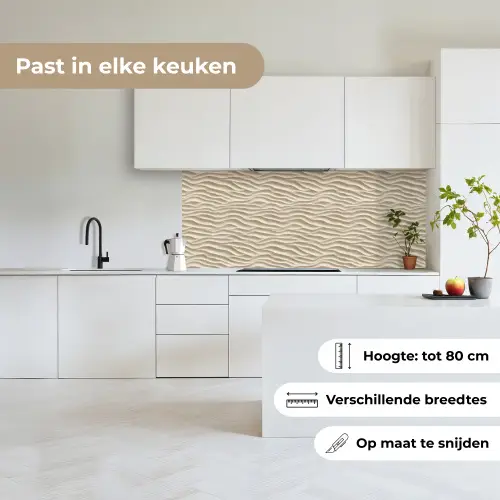 Zand - Golven - Beige keuken achterwand 2 middel 871 -sfeer4_NL