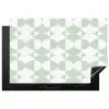 Wit - Groen - Cirkels Inductie beschermer vinyl 3mm klein 276 -3d