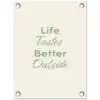 Tekst - Sierlijk - Letters - Groen tuinposter los doek klein -3d