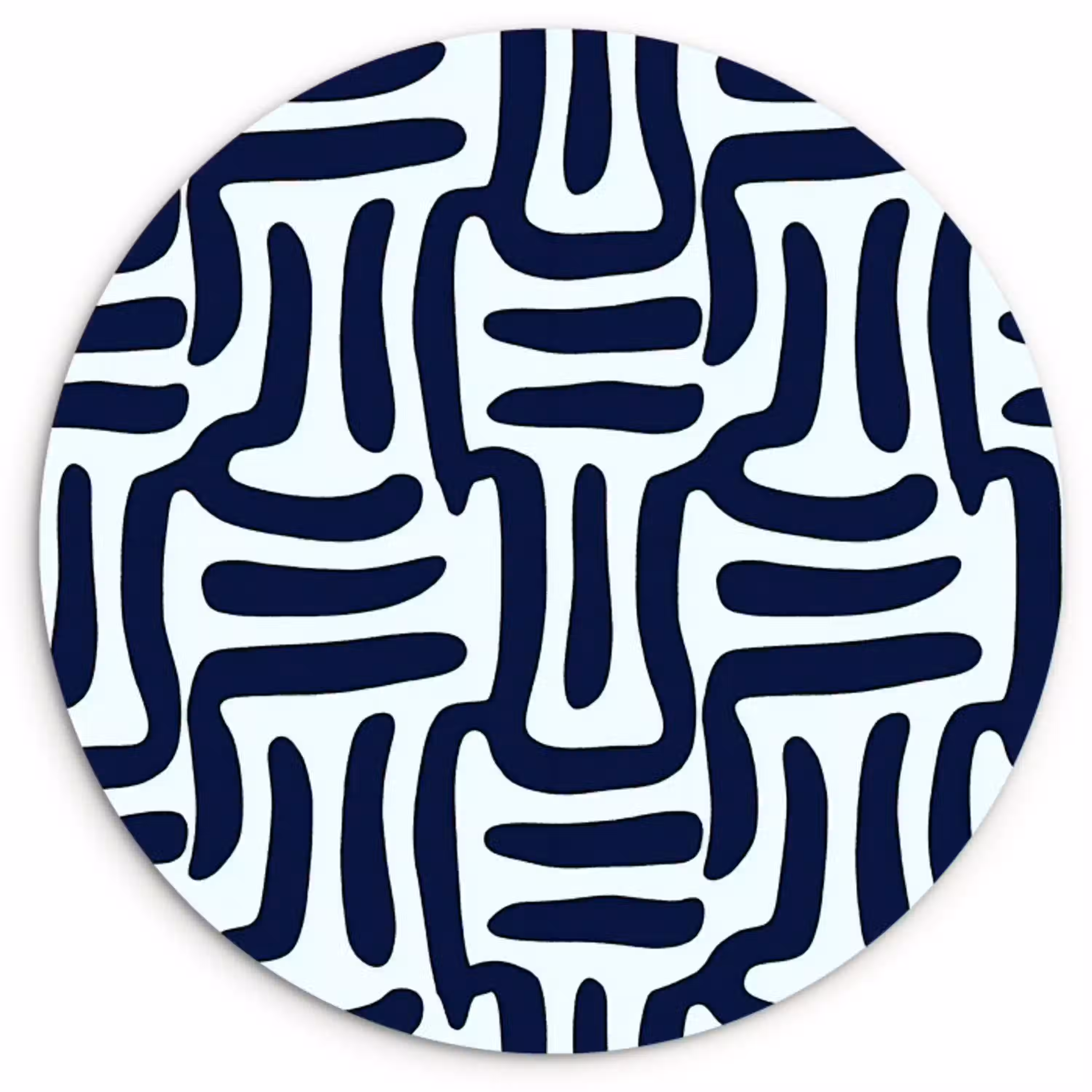 Abstract - Modern - Blauw Wandcirkel kunststof plaat 5mm dik klein 188 -3d