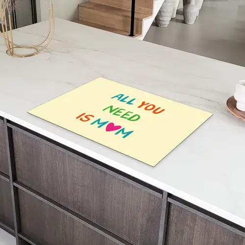 Hartje -  Moeder - Tekst - Kleurrijk Inductie beschermer vinyl 3mm klein -sfeer8