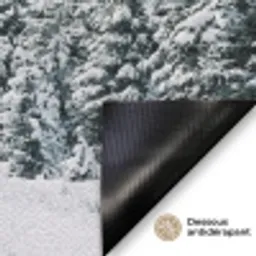 Weg - Sneeuw - Naaldbos - Winter - Avontuurlijk Deurmat klein -antislip_FR