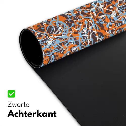 Blauw - Waterverf - Chaos Muismat XXL klein 681 -sfeer2