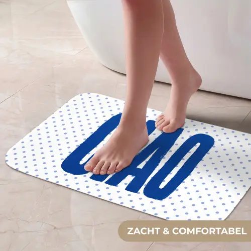 Ciao - Blauw - Stippen Badmat klein -USP_ZachtNL